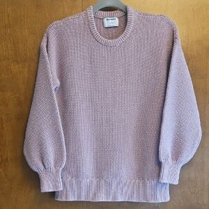 Women's Old Navy Lavender Knit Pullover- 100% Cotton Size Small Tall